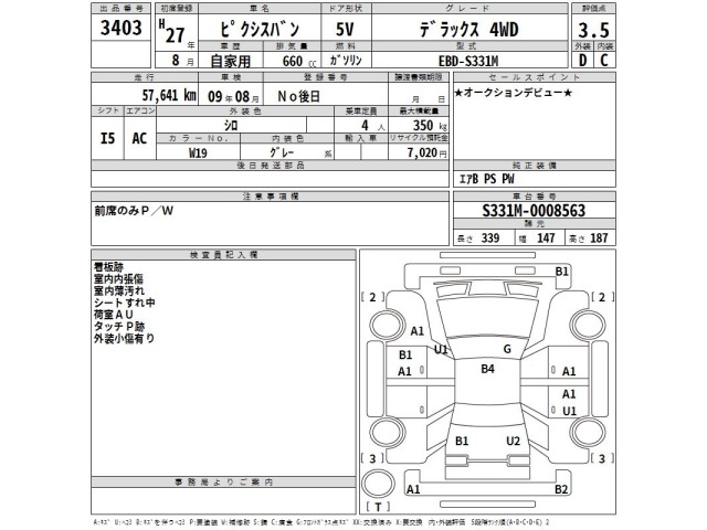 Toyota PIXIS VAN 2015 8599271-2