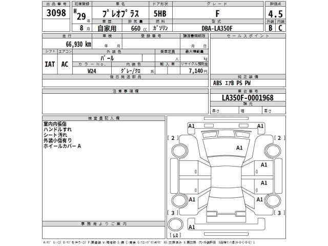 Subaru PLEO PLUS 2017 8610258-2
