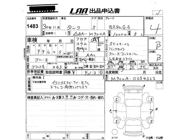 Toyota TANK 2018 8621971-2