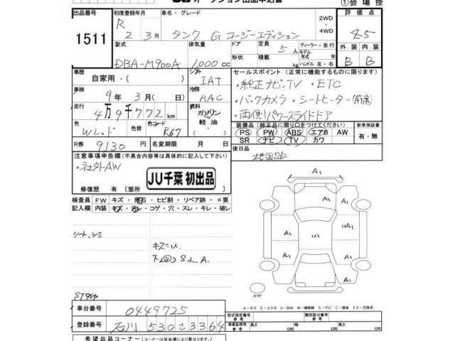 Toyota TANK 2020 8621974-2
