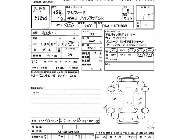 Toyota ALPHARD 2014 8622241-2