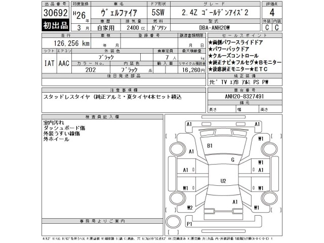 Toyota VELLFIRE 2014 8622757-2
