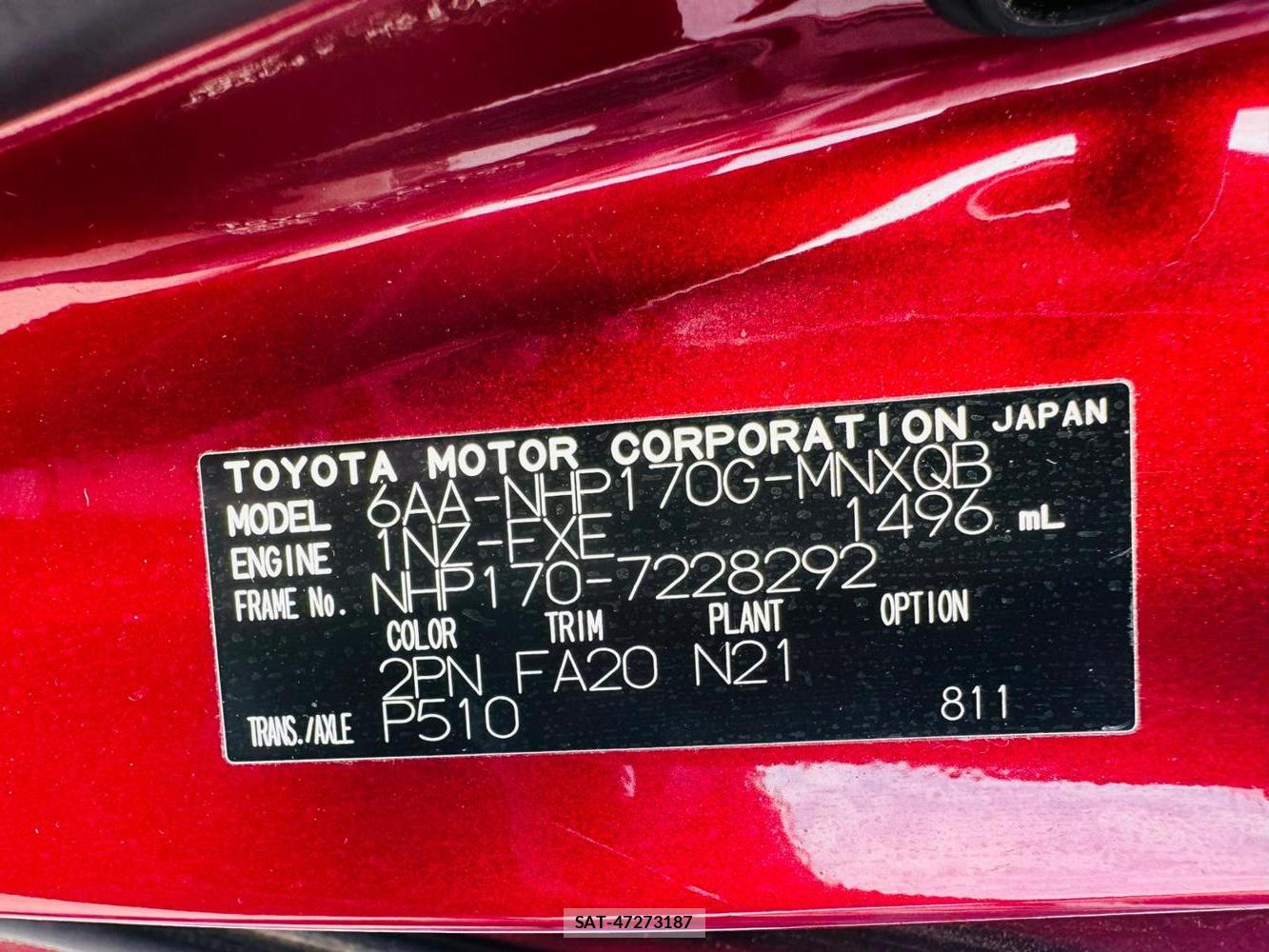 Toyota SIENTA 2020-11 7112100-37