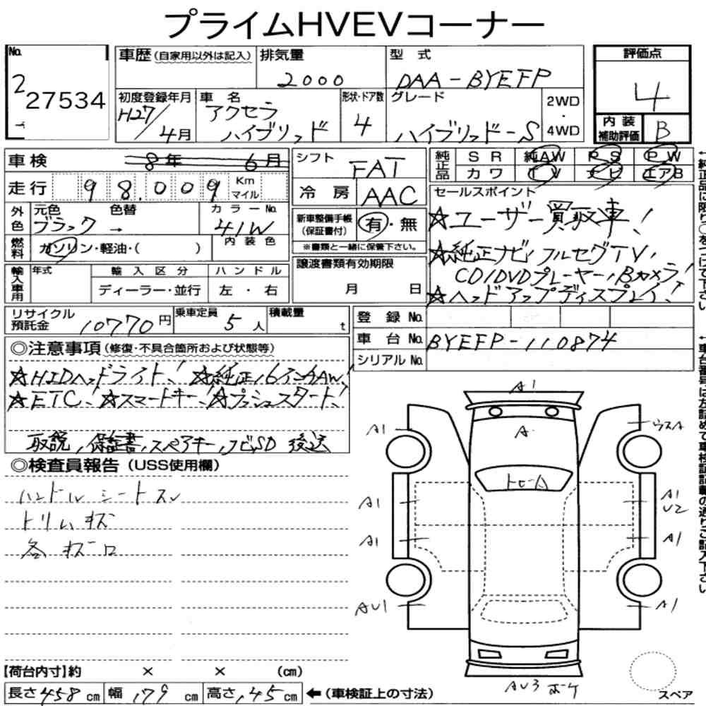 Mazda AXELA HYBRID 2015 7042965-7