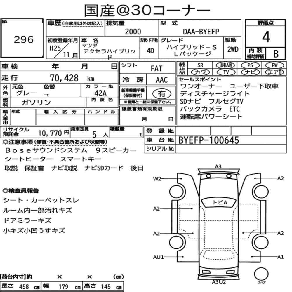 Mazda AXELA HYBRID 2013 7480446-7