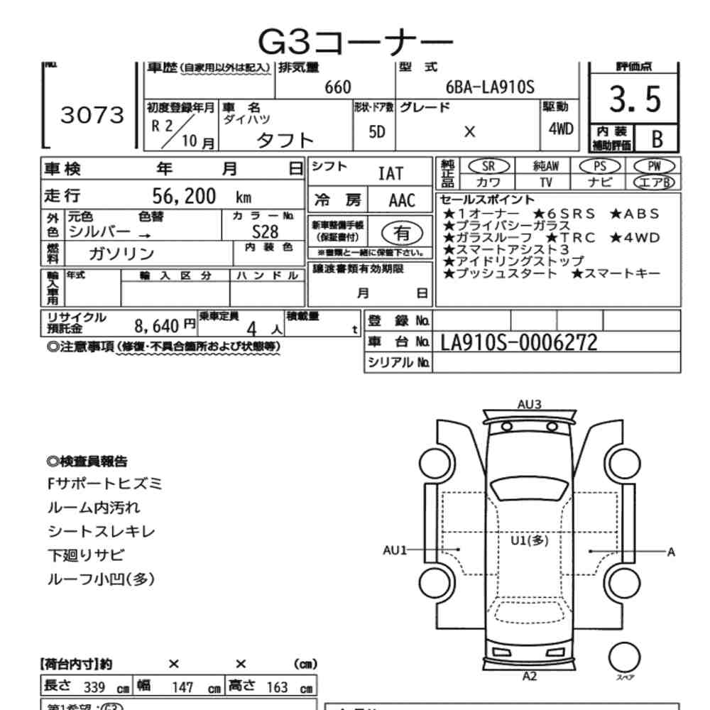 Daihatsu TAFT 2020 8203445-7