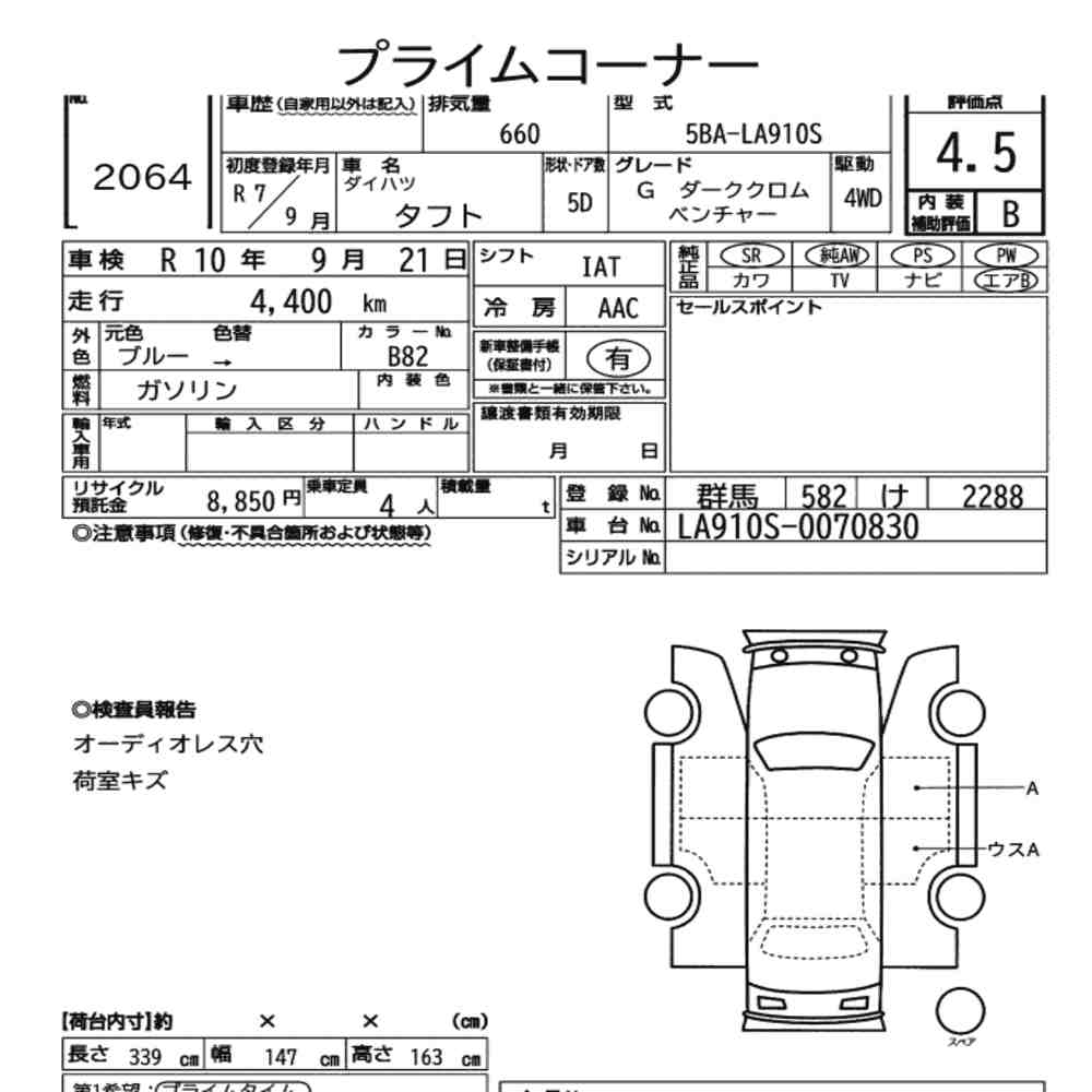 Daihatsu TAFT 2025 8222141-7