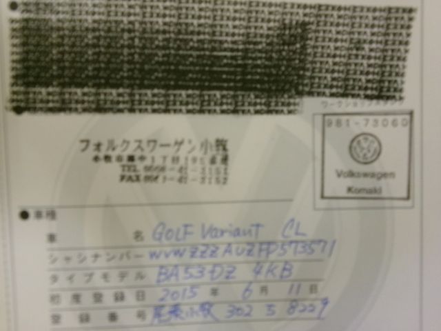 VolksWagen GOLF VARIANT 2015-06 28317-25