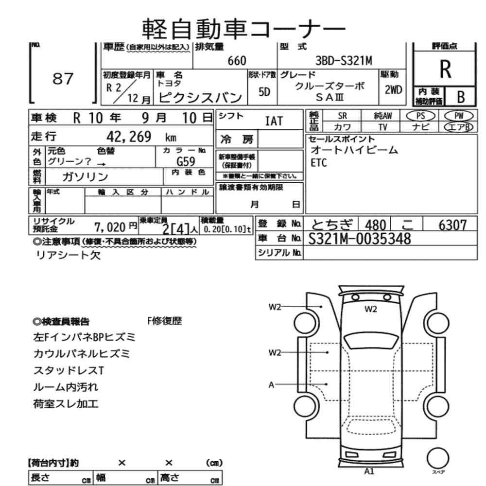 Toyota PIXIS VAN 2020 8926162-6