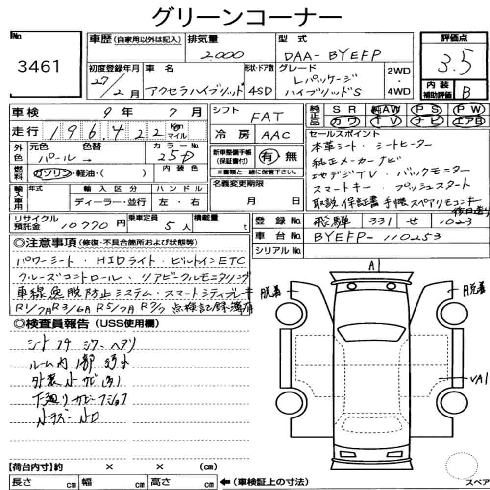 Mazda AXELA HYBRID 2015 8930524-6