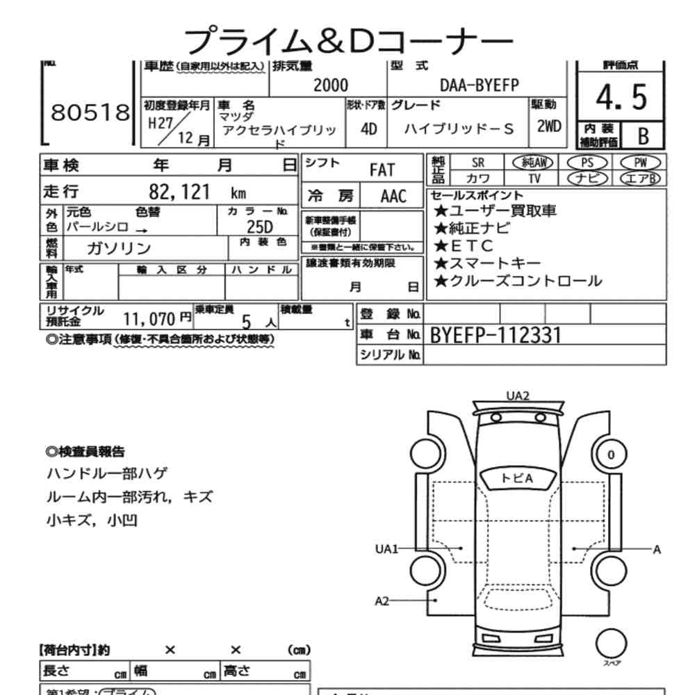 Mazda AXELA HYBRID 2015 8930523-6