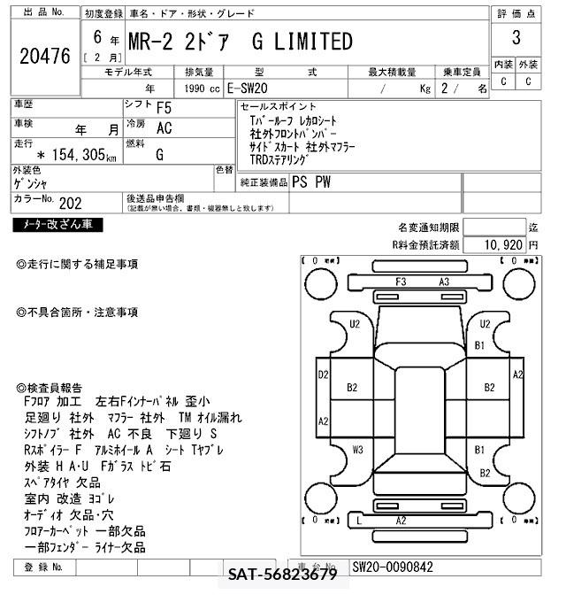 Toyota MR2 1994 8701192-2