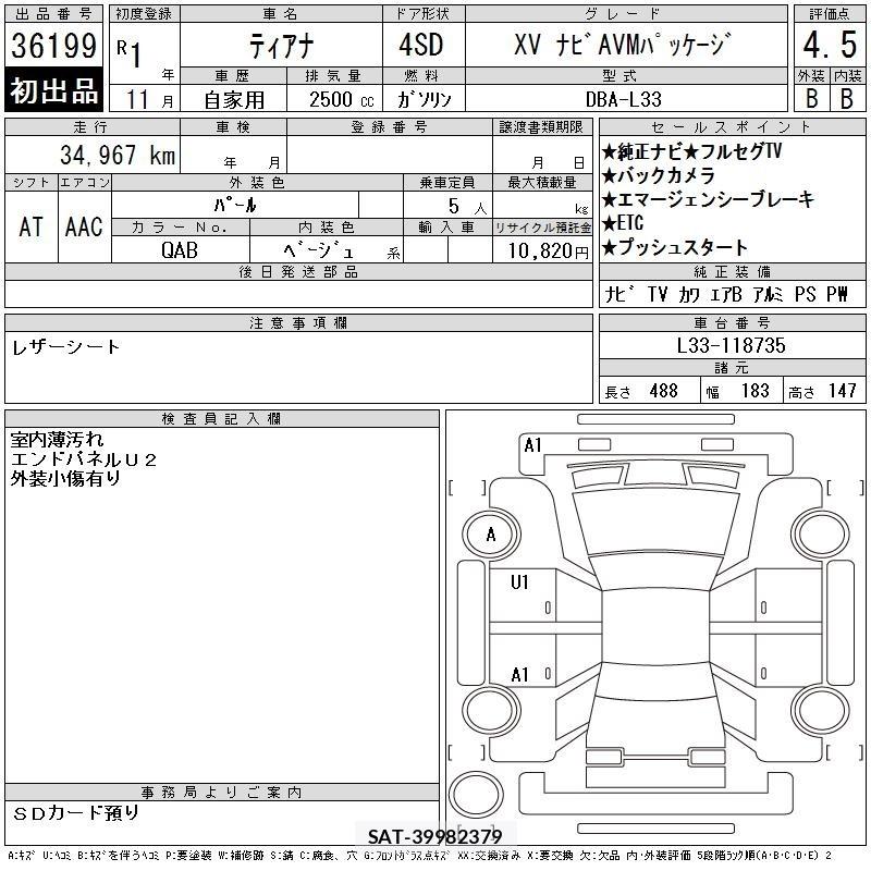 Nissan TEANA 2019 8715892-2