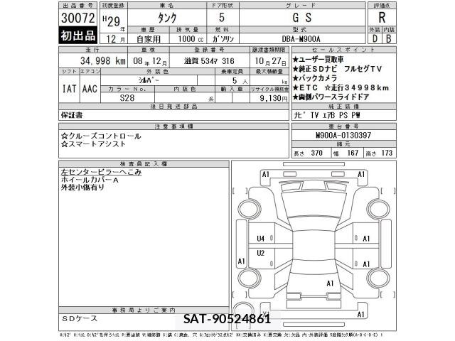 Toyota TANK 2017 8861538-2