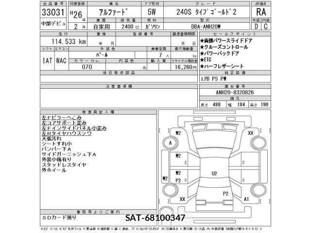 Toyota ALPHARD 2014 8906275-2