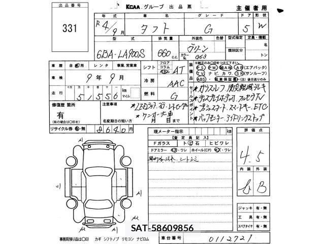 Daihatsu TAFT 2022 8935910-2