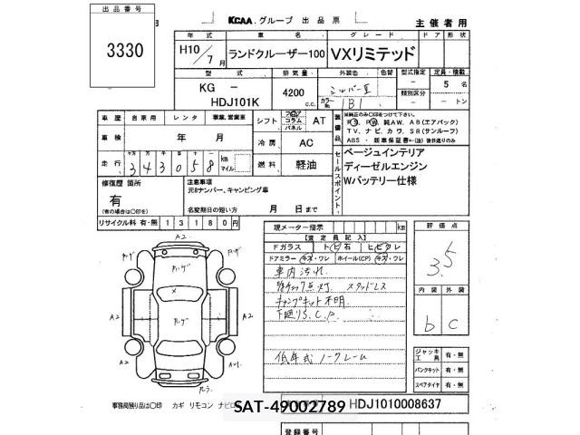 Toyota LAND CRUISER 1998 8700523-2