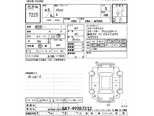 Toyota PASSO 2021 8848259-2